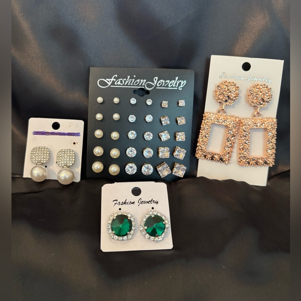 NWT Bundle - 18 Pairs of Sparkly Fashion Earrings